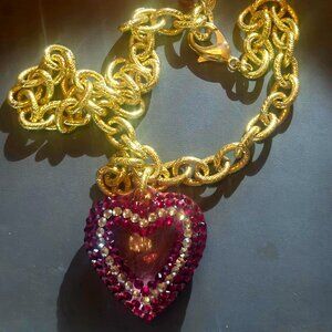 Tarina Tarantino Purple and Red Heart